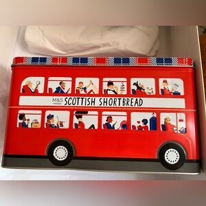 Mark & Spencer Iconic Double Decker Bus  Tin Decoration  Empty
